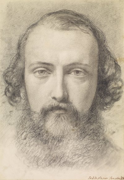 Portrait - Étude de tête de Daniel Casey (face pleine) - Ford Madox Brown